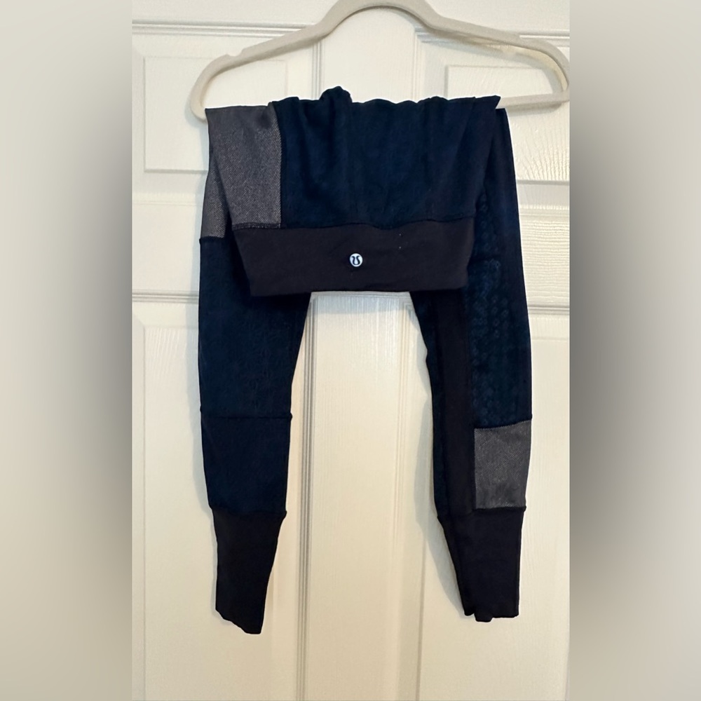 Lululemon denim patch yoga leggings size 2